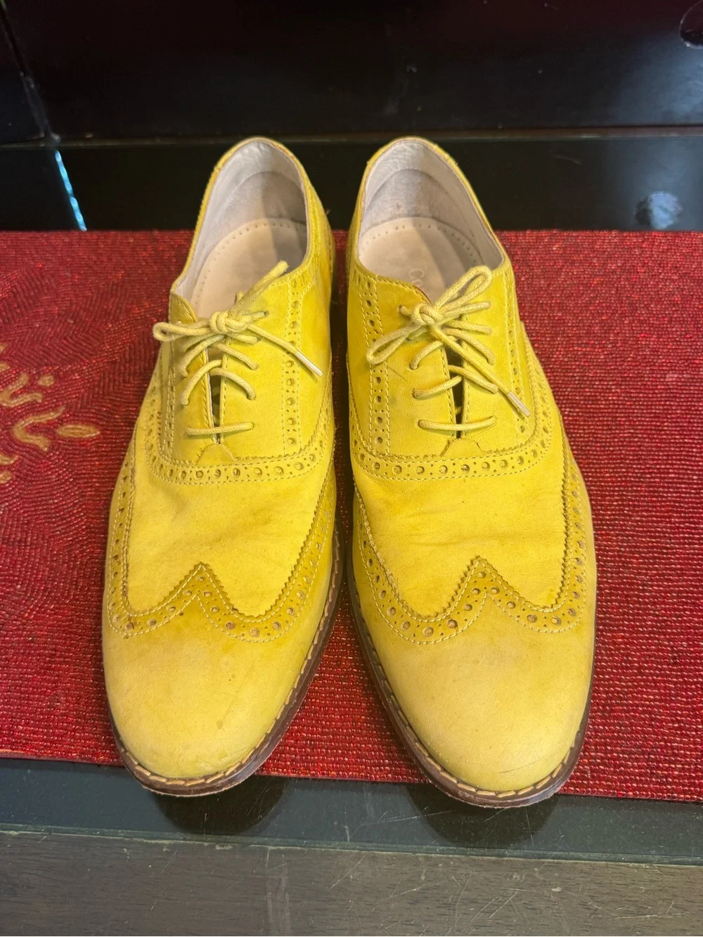 Cole Haan Yellow Wingtip Oxfords – Men's Size 9M